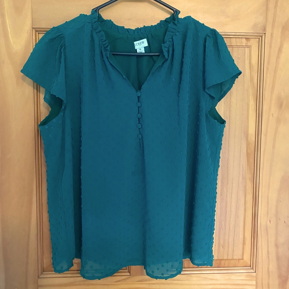 J. Crew green blouse